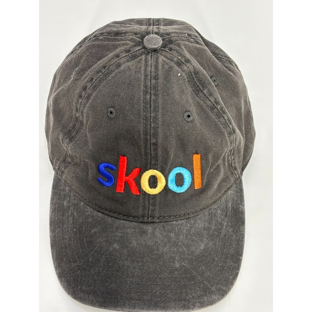 Otto Skool Embroidered Baseball Hat Cap Mens Black Washed Adjustable One Size‎